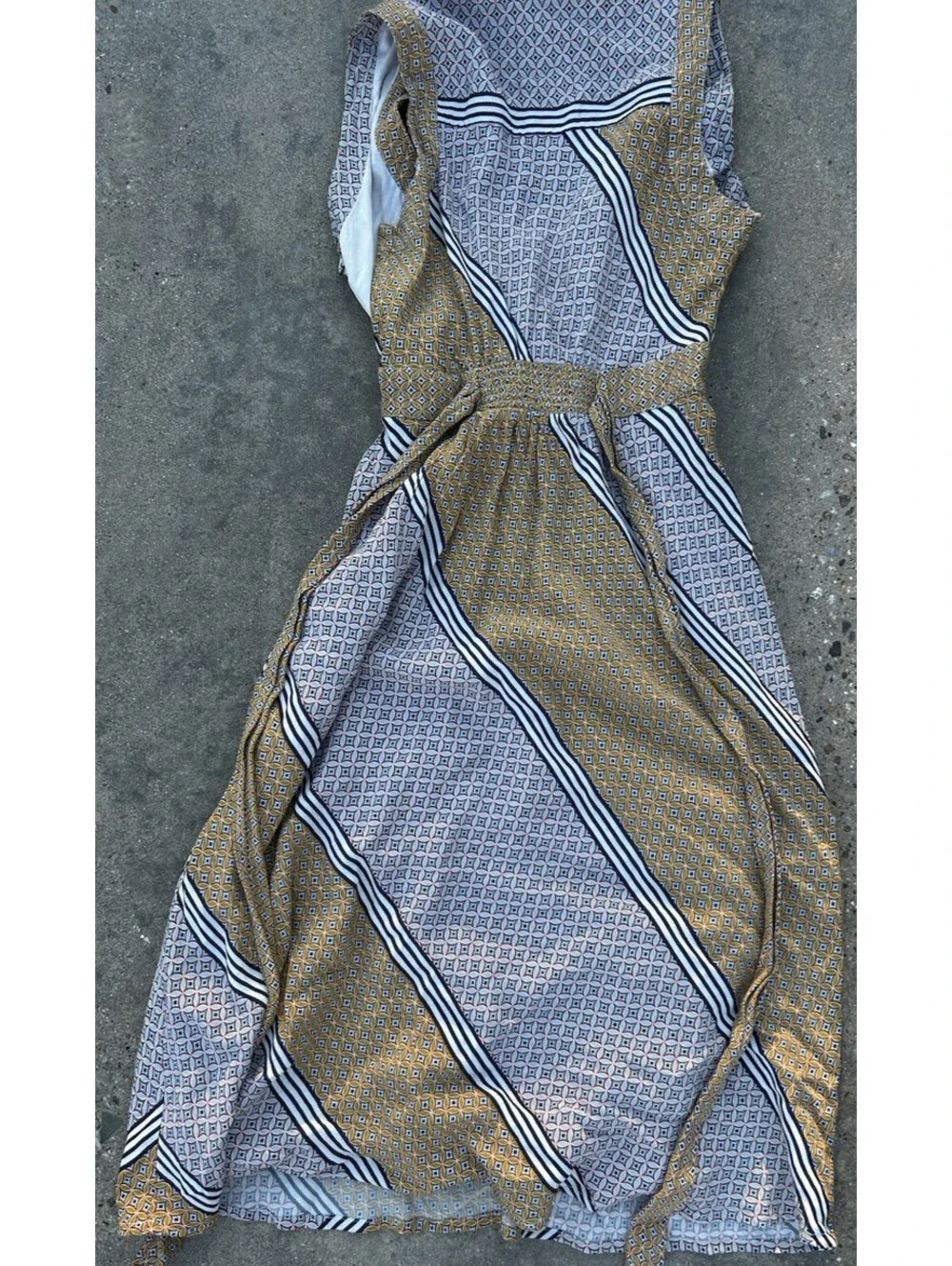 Maeve  by Anthropology Carla Faux Wrap Sleeveless Midi Dress Size 0 Wrap Belt
